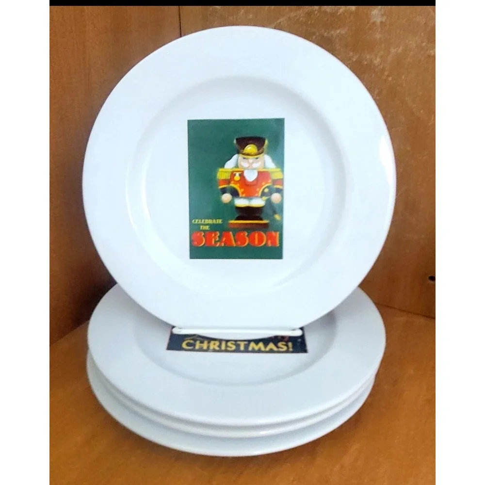 The Marketplace Vintage‎ Celebrate The Season 4 Christmas Plates dishes NEW